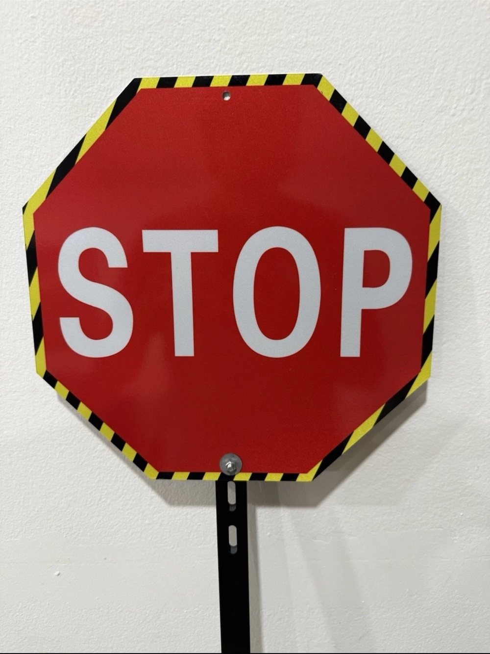 Reflective Stop Sign 12” x 12” with Pole – 4’11” Tall